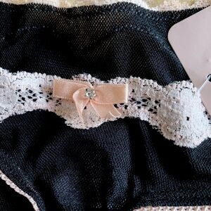 Bebé boudoir thong panty cami mesh crystals set